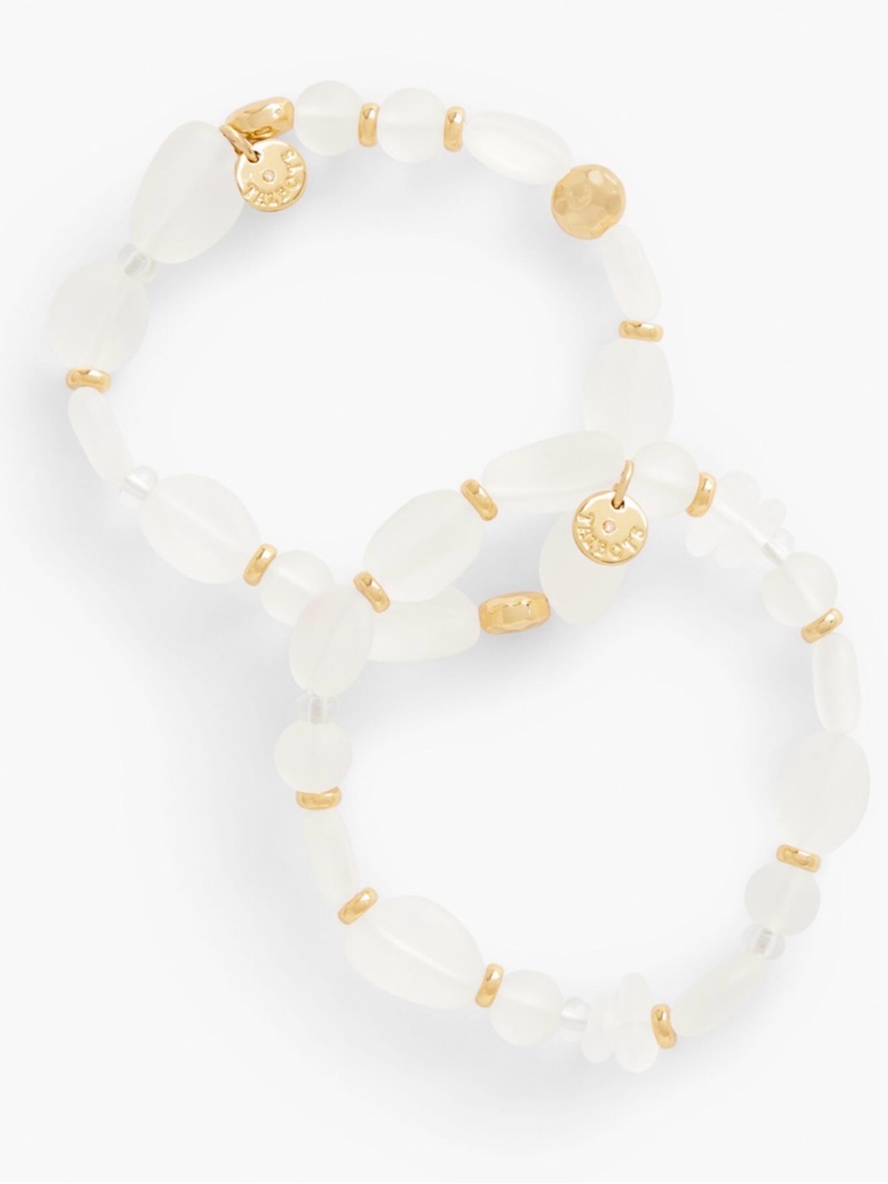 TALBOTS SEA GLASS STRETCH BRACELET SET